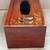 VINTAGE ASIAN WOODEN HAND CARVED TISSUE BOX COVER W/ INLAY DESIGN & SL 2 thumbnail