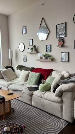 10ft white cloud couch 1