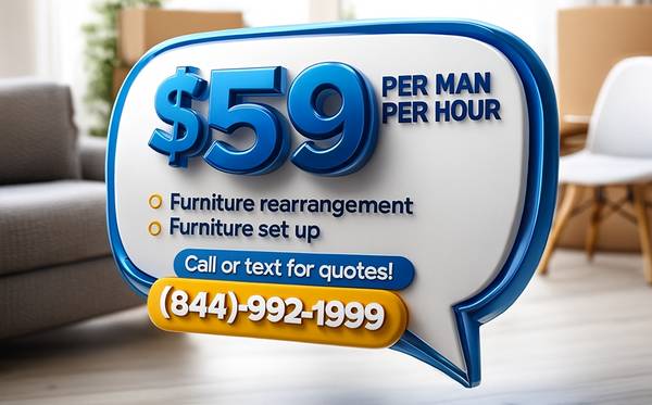AFFORDABLE MOVERS! Only $59/Man/Hr - Moving Help & Local Moving Servic 1