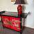 Red & Black Lacquered Vintage Antique Chinese Asian Oriental 2-Tone Cabinet Ches 3 thumbnail
