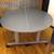 HON flip top, half circle table on locking casters. 7 thumbnail