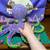 Crocheted Medium-large Blue Pink Green Octopus plushie 2 thumbnail