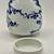 Fitz and Floyd 1976 Vintage Ginger Jar w/Lid Blue On White Floral Pattern 5” 4 thumbnail