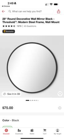 Round Black Mirror Target Living Decor Living, Dining, Bedroom 1