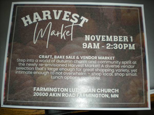 FARMINGTON LUTERAN CHURCH HARVEST MARKET 1