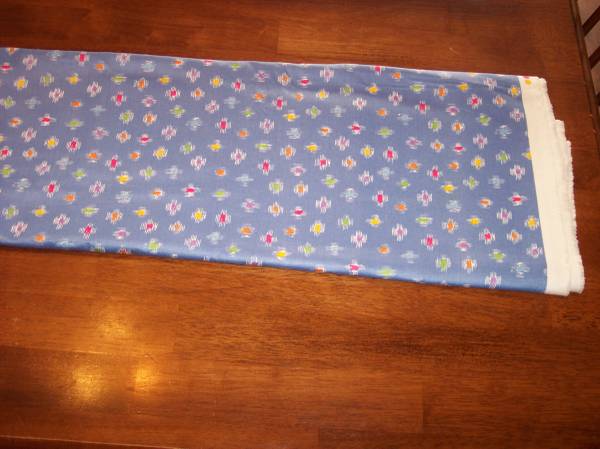 Drapery weight fabric with colorful blocks 1