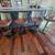 4 Stainless steel and leather barstools 2 thumbnail