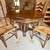 French Country Dining Set: 48” table + 3 leaves, 6 chairs, 2 pc Hutch 2 thumbnail