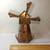 Copper Wind-Up Musical Oil Well Windmill Cabin Globe Sculptures 6 thumbnail