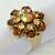Adrienne Ring NEW Flower Design Champagne & Bronze Tone Crystals 7 1/2 1 thumbnail