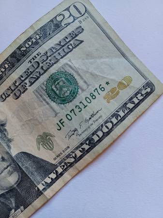 USA 2009 $20 Star note bill 1