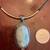 Such an Elegant Sterling Silver Necklace a Big Natural Turqouise Stone 7 thumbnail