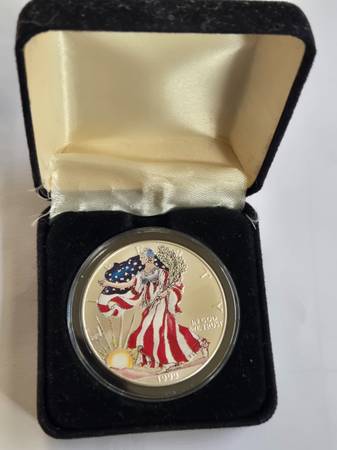 Silver Coin  1999 1 oz Silver American Eagle Walking Liberty dollar 1