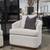 New! Set of 2 Ivory Swivel Accent Chairs 3 thumbnail