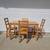 Rustic Pine Wood Dining Table and Four Chairs 4 thumbnail