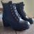 Black chunky lace up boots 1 thumbnail