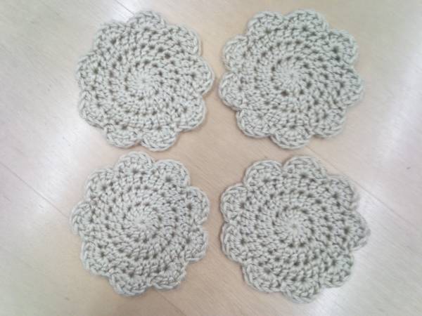 Made-To-Order Crochet Flower Coasters 1