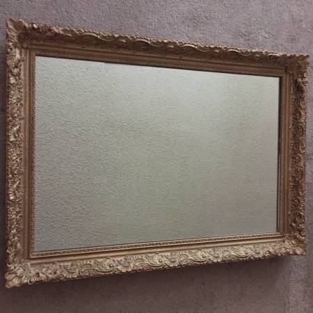 1960s Large Gold Wall Mirror 1
