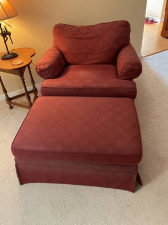 Over sized chair and ottoman 1