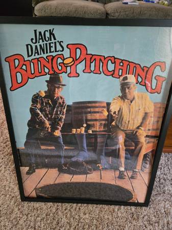 Framed1980s jack Daniel's advertising sign 1