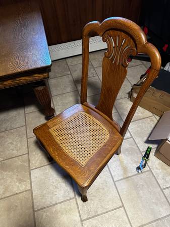 Antique lion claw dining room table 1