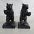 Cast Iron Vintage Heavy Black Bear Bookends Made in Japan 2 thumbnail
