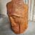 16" vintage hand carved solid wood trunk FACE HEAD primitive 18 thumbnail