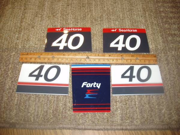 NEW EVINRUDE JOHNSON SEA HORSE 40 HORSEPOWER OUTBOARD MTR EMBLEM BADGE 1