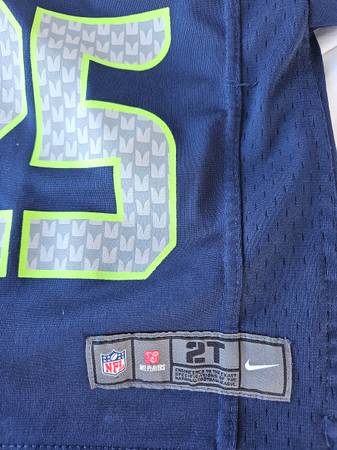 Talla para niños 2T, camiseta de fútbol americano de Sherman, Seattle Seahawks - $15 (Tacoma)63439433345537122