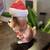 Adorable Vintage Lefton Christmas Dog Figurine in Santa Hat 2 thumbnail