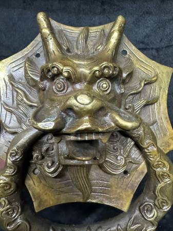 Antique metal Dragon door knocker 1