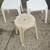 Whte Plastic Patio Chairs and End Tables 7 thumbnail