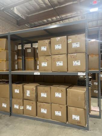 Boltless Industrial Wearhouse Racks 96 in W x 24 in D Shelving 1