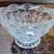 Crystal Footed Bowl Sawtooth Scalloped Rim Etched Frosted Rose Leaf Pa 4 thumbnail