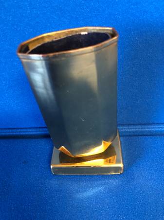 Vintage Pen Pencil Holder Brass Desk Stand Eyeglass Cup 1