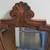 Vintage Walnut Framed Mirror With Hand Carved Shell Crest 4 thumbnail