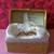 Gold Trimmed Glass Praying Hands in Satin Box 1 thumbnail