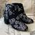 Women’s Black, Silver and Blue Flowers Boots, size 7, New 1 thumbnail