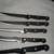 set of 10 Regent stainless knifes in wood table top block 6 thumbnail