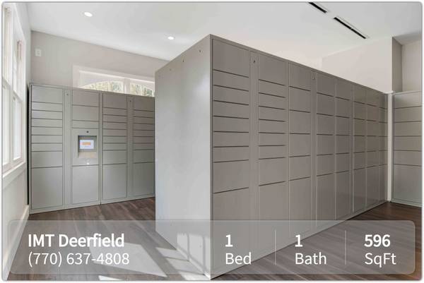 $1,455 / 1br - 596ft2 - Amazing 1 bed, 1 bath at IMT Deerfield! Washer/dryer included! (Alpharetta)63964264894595120
