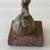 Vintage Milk Maid Bell Shaped Metal Figurine on Marble Base 2 thumbnail