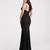 Tamora Formal Glitter Plunge Mermaid Dress - Black - Sz Small - LIKE N 2 thumbnail