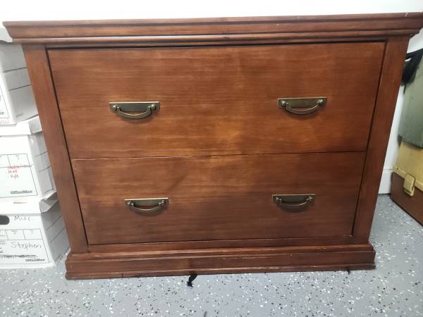 Wood File Cabinet 1