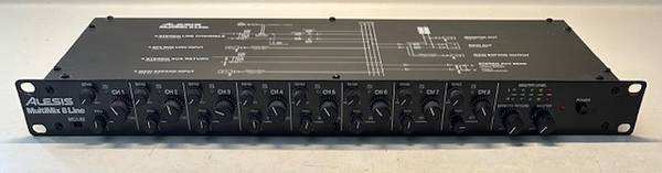 Alesis MultiMix 8 Channel Stereo Line Mixer - musical