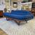 New Custom Made Adrian Pearsall Style Walnut Blue Gondola Sofa 2 thumbnail