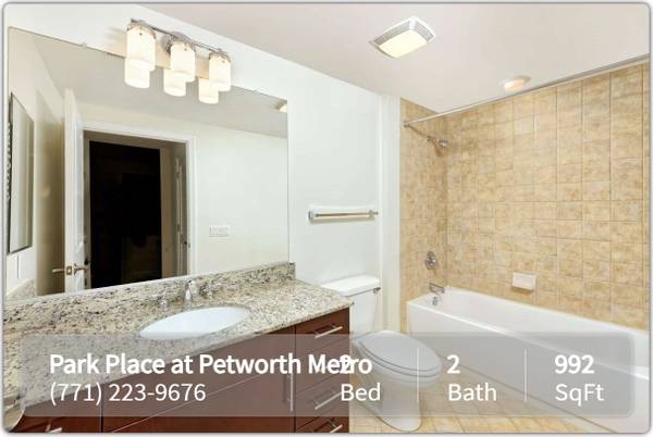 $3,050 / 2br - 992ft2 - 2 Bed / 2 Bath available at Park Place at Petworth Metro. Pets Welcome (Washington - Located in Petworth)63895919784194120