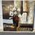 XLarge Floral Abstract Oil Painting White Flower Brown Multi Toned Bac 1 thumbnail