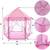 NEW kids play tent girl play house pink castle doll house with starring star lig 2 thumbnail