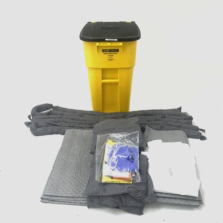U-Line Spill Kit S-21198 50-Gallon Universal Mobile Can with Wheels 1