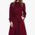 Womens Wine Red Wool Coat Size Large 1 thumbnail